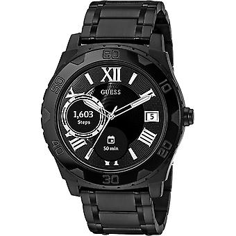 Guess verbinden Quarz Digital Herrenuhr mit C1001G5 Edelstahl Armband