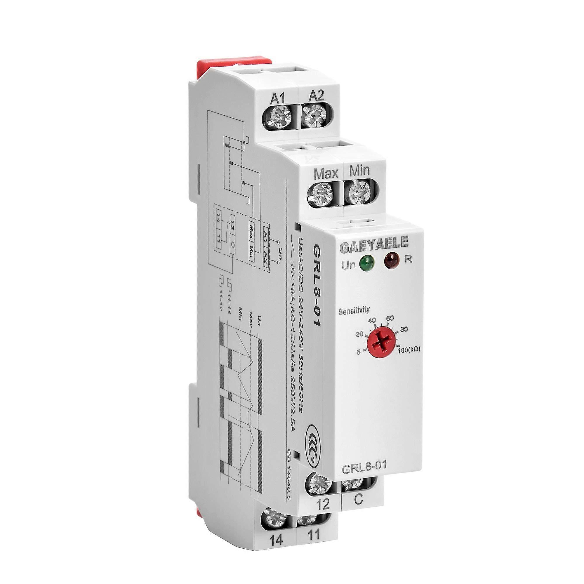 Liquid Level Controller 10A Adjustable Pump Logic Wide Voltage Relay AC/DC 24V240V
