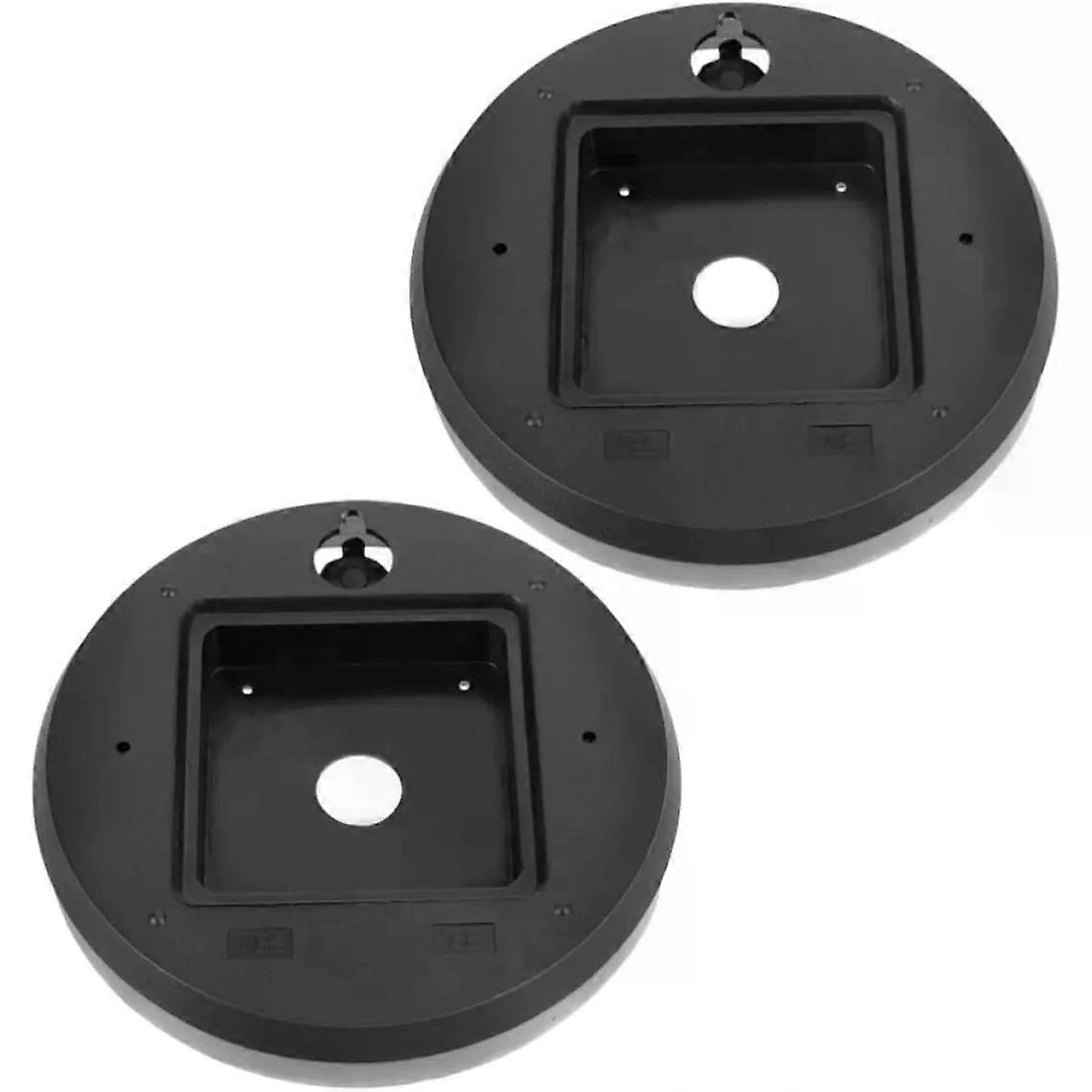 2Pcs Black ABS Clock Back Cover, 120mm Wall Clock Frame Part