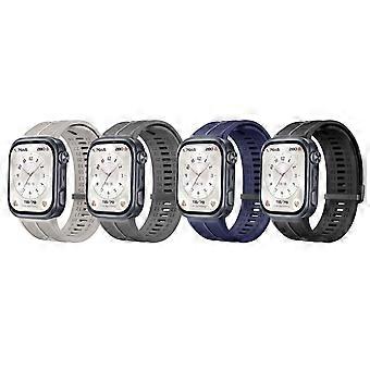 (New arrival) Metal Clasp Vertical Striped Solid Color Silicone Watch Band For Huawei Watch D3