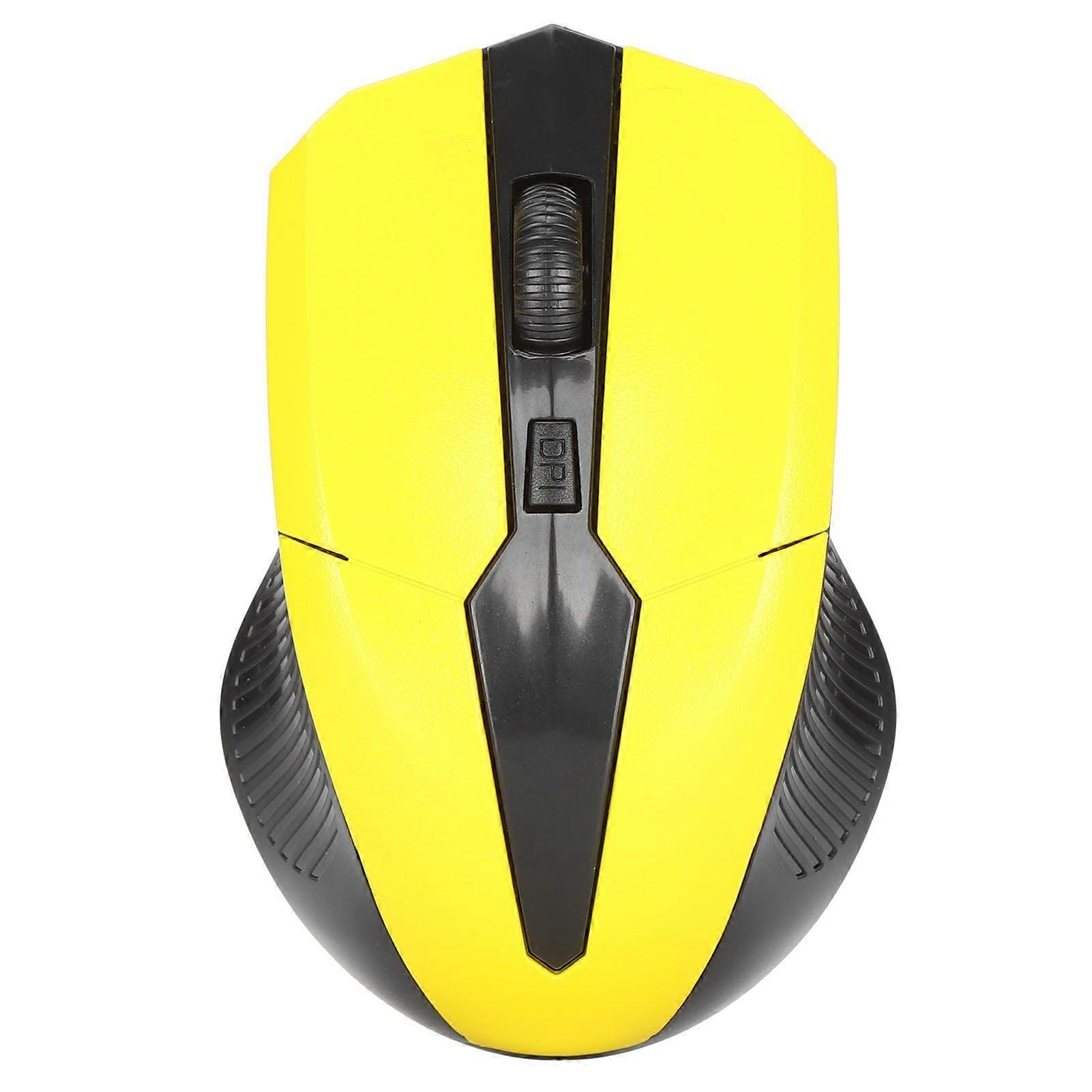 Wireless Mouse 2.4G Ergonomic Mini Optical Computer Accessories for Notebook Tablet PCYellow