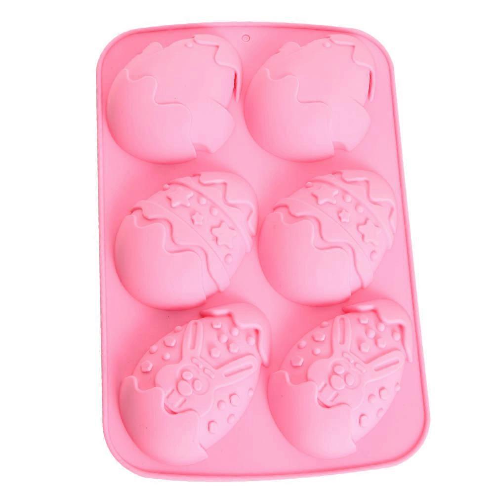 Creative Silicone Mold Easter Cake Mold for Baking Use 2Pcs Pink