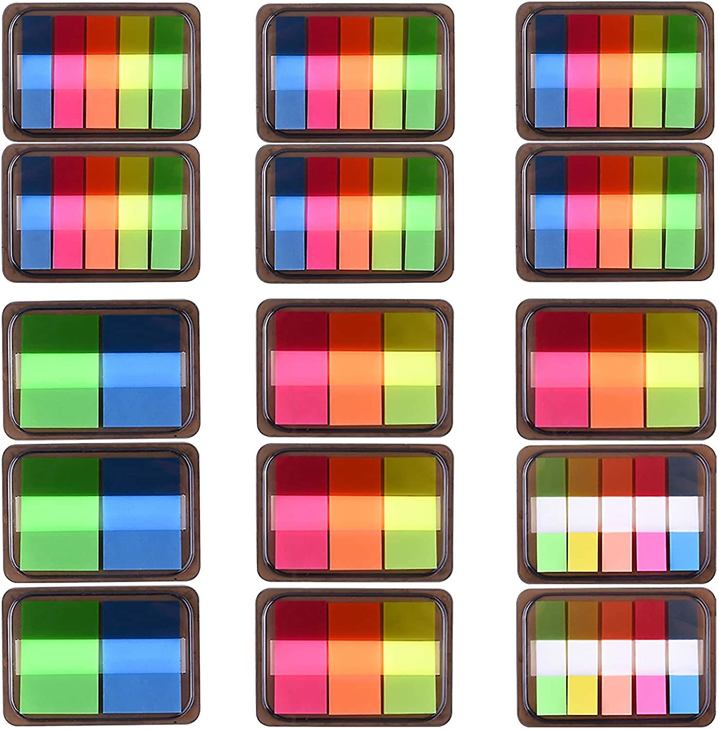 Stor 1160 Stücke Page Marker Pop-up Page Flags Bunte Index Tabs HaftNotizen Tabs mit Box, 15 Sets 4 Größen