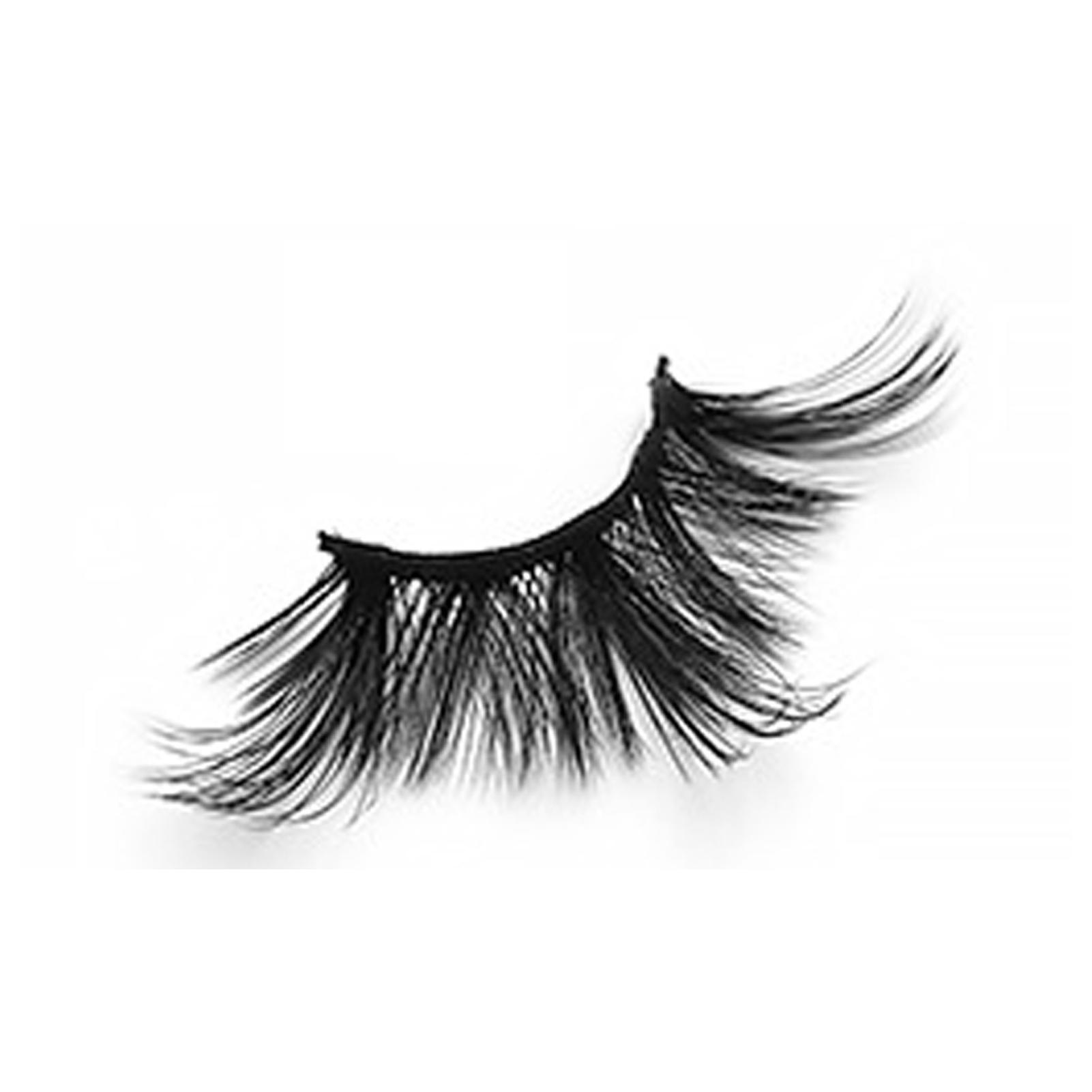 Faux False Eyelashes 25mm Long Dramatic Fluffy Eyelashes With Clear Laser Box