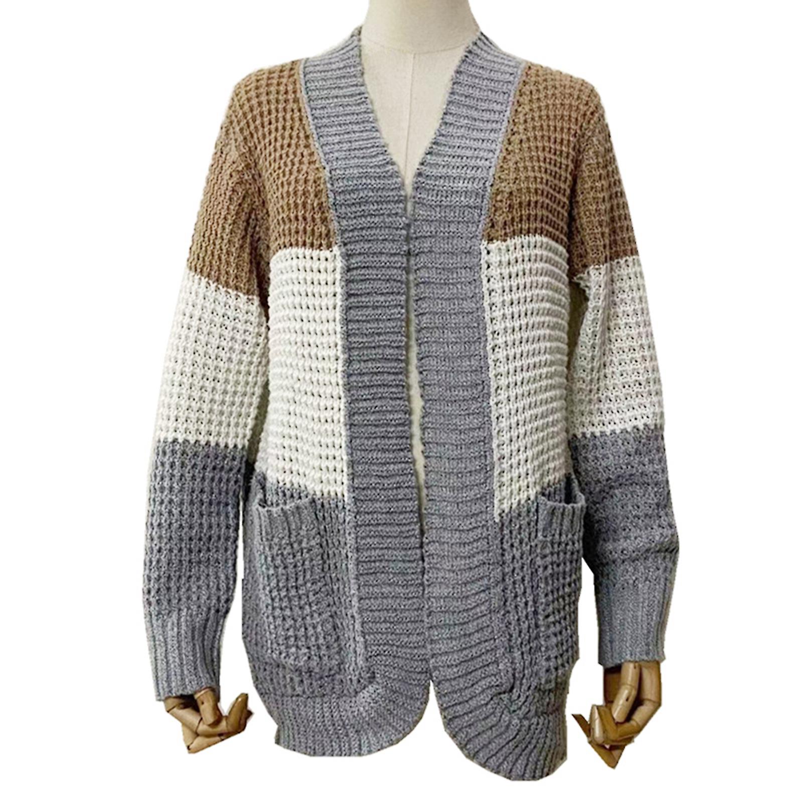 Damenpullover für lässige Strickjacke mit offener Vorderseite