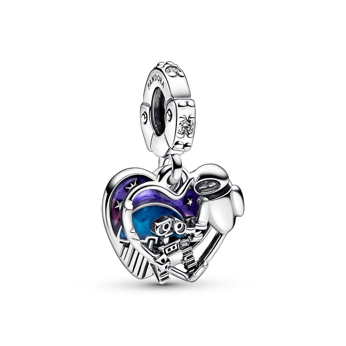 Pingente Charm Pandora - Pixar Wall-E e Eve Luminescente