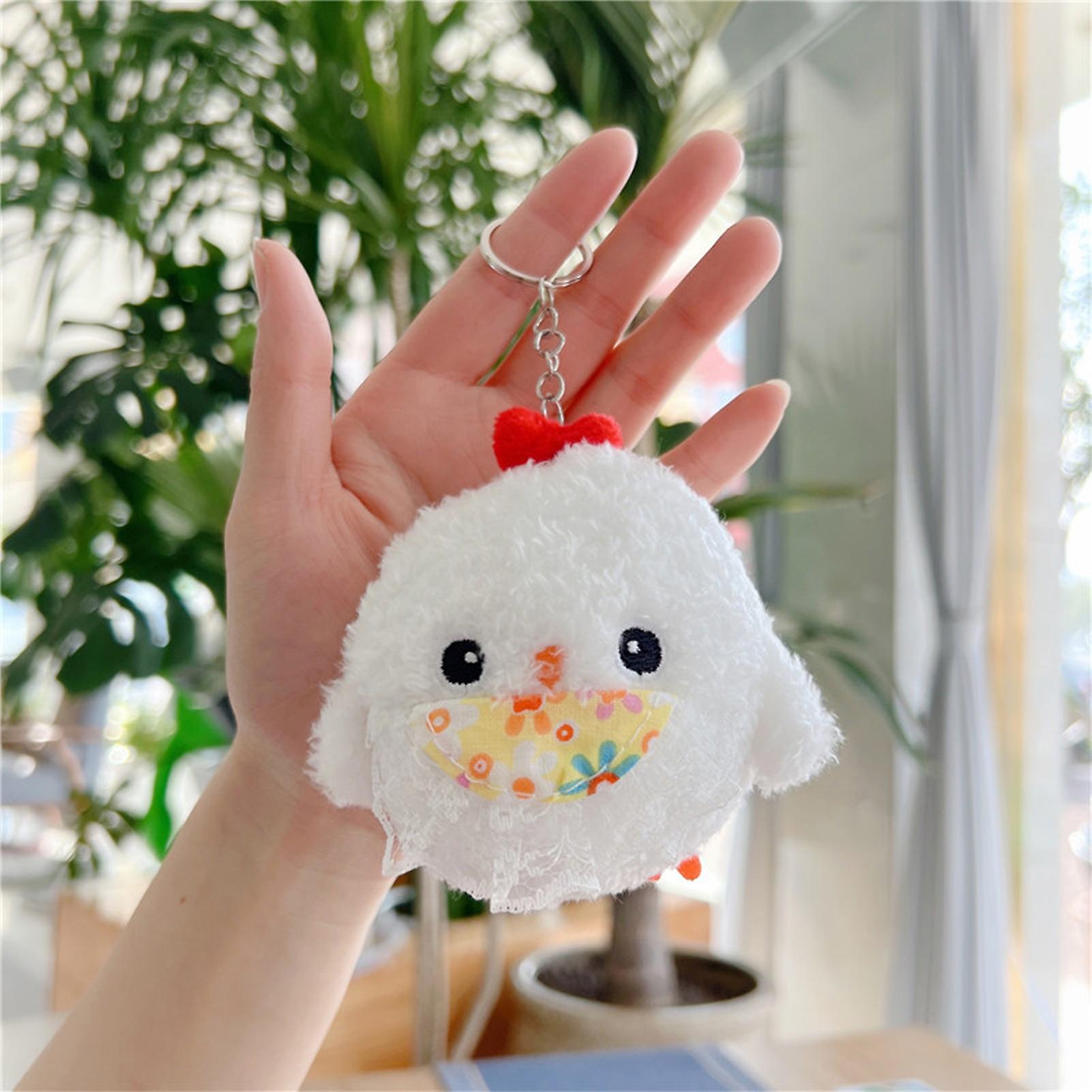 9cm Chicken Plush Dolls Keychain Resistant To Pulling Squeezing Plush Toy For Toddlers Children