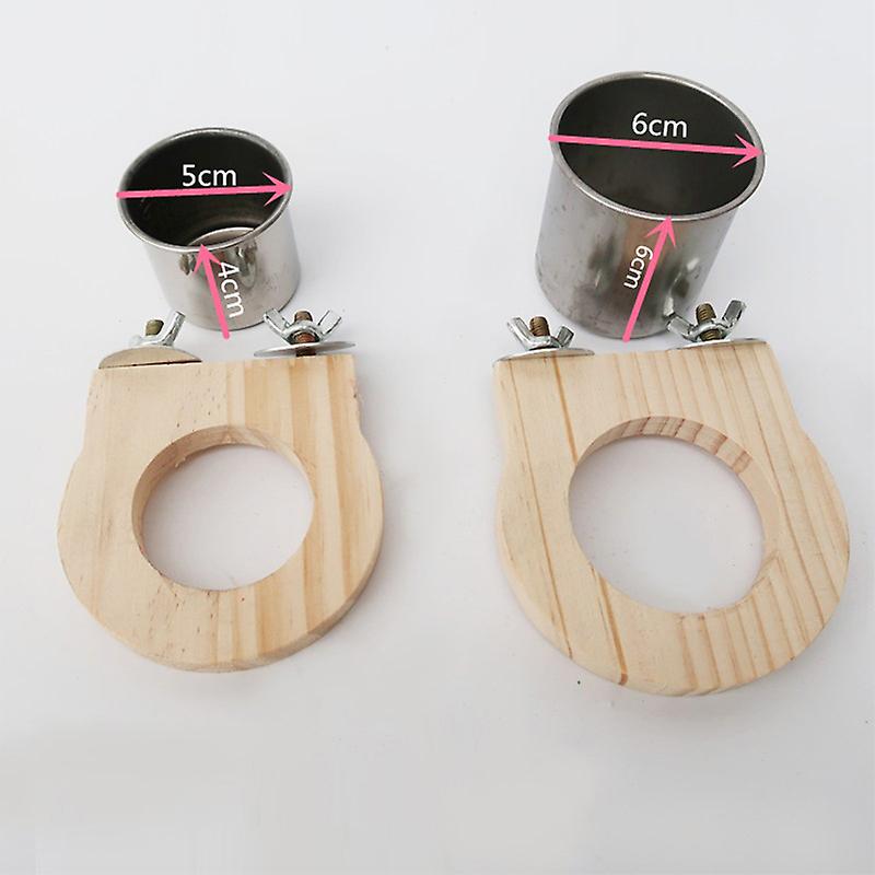 Vogelfutterbecher mit Klemme Papageienkäfig Futter Wassernapf Edelstahl Futterautomat