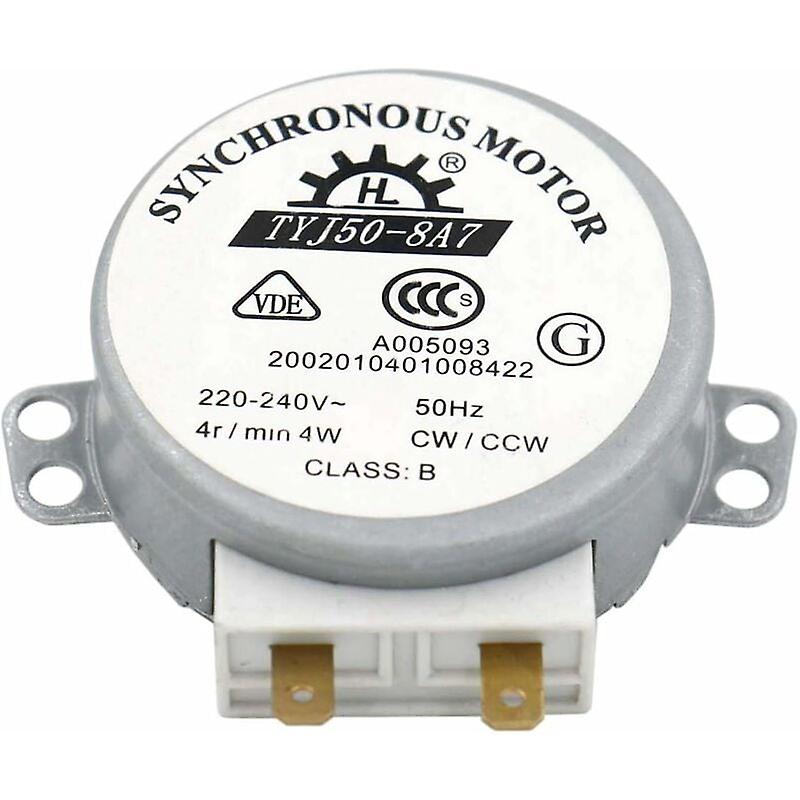 Motor TYJ50-8A7 220-240V AC 4R/Min CW/CCW 50Hz for microwave oven lathe table VDE listed