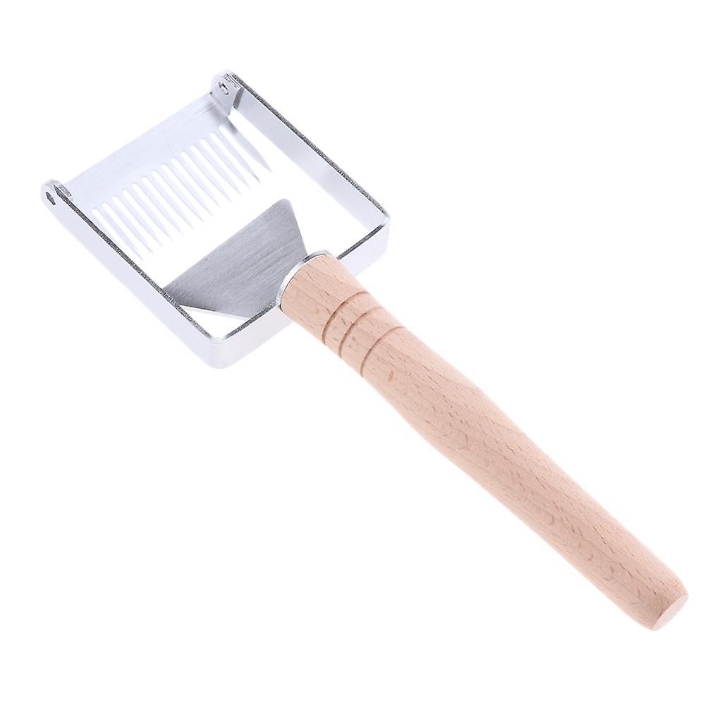 Stainless Steel Tines Uncapping Fork With wooden Handle 24cm