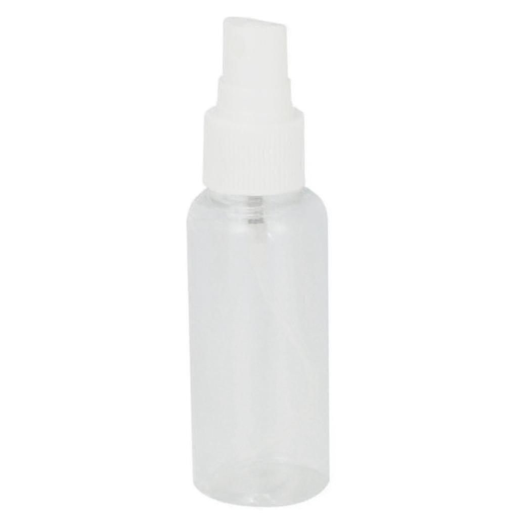 100 Pieces 50ml Spray Bottles Plastic Empty Refillable Atomiser Transparent Travel Bottle