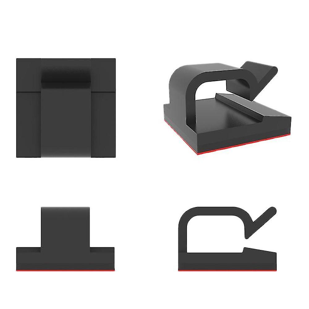 100pcs Adhesive Cable Permanent Wire Clips Cable Organizer Holder Permanent Anchor For Wall Table 1