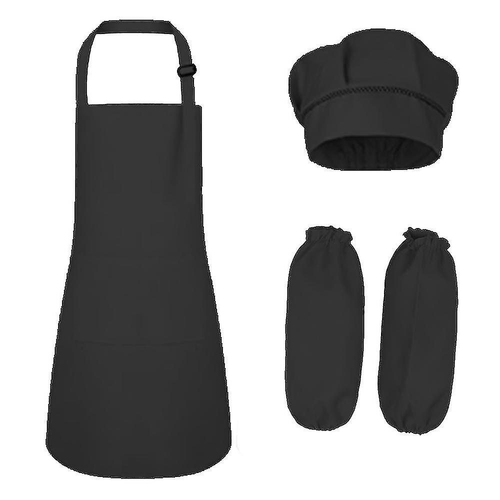 Bulk Chef Hat Set, Adjustable Children's Bib Apron