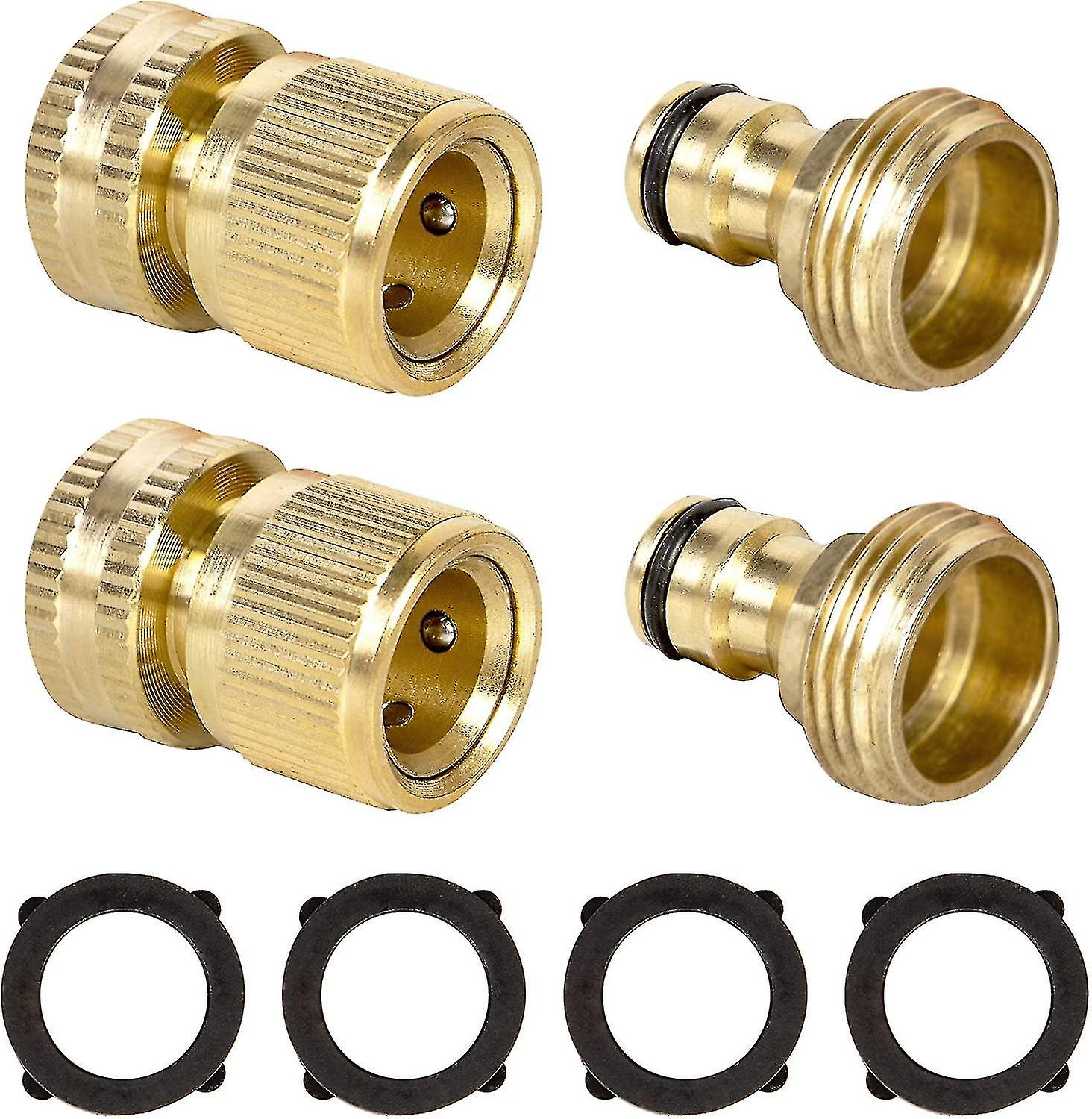 2 Set 19mm Pirinç Bahçe Hortum Ek Parçaları Bahçe Mutfak Bahçe Hortum Adaptörü Açık
