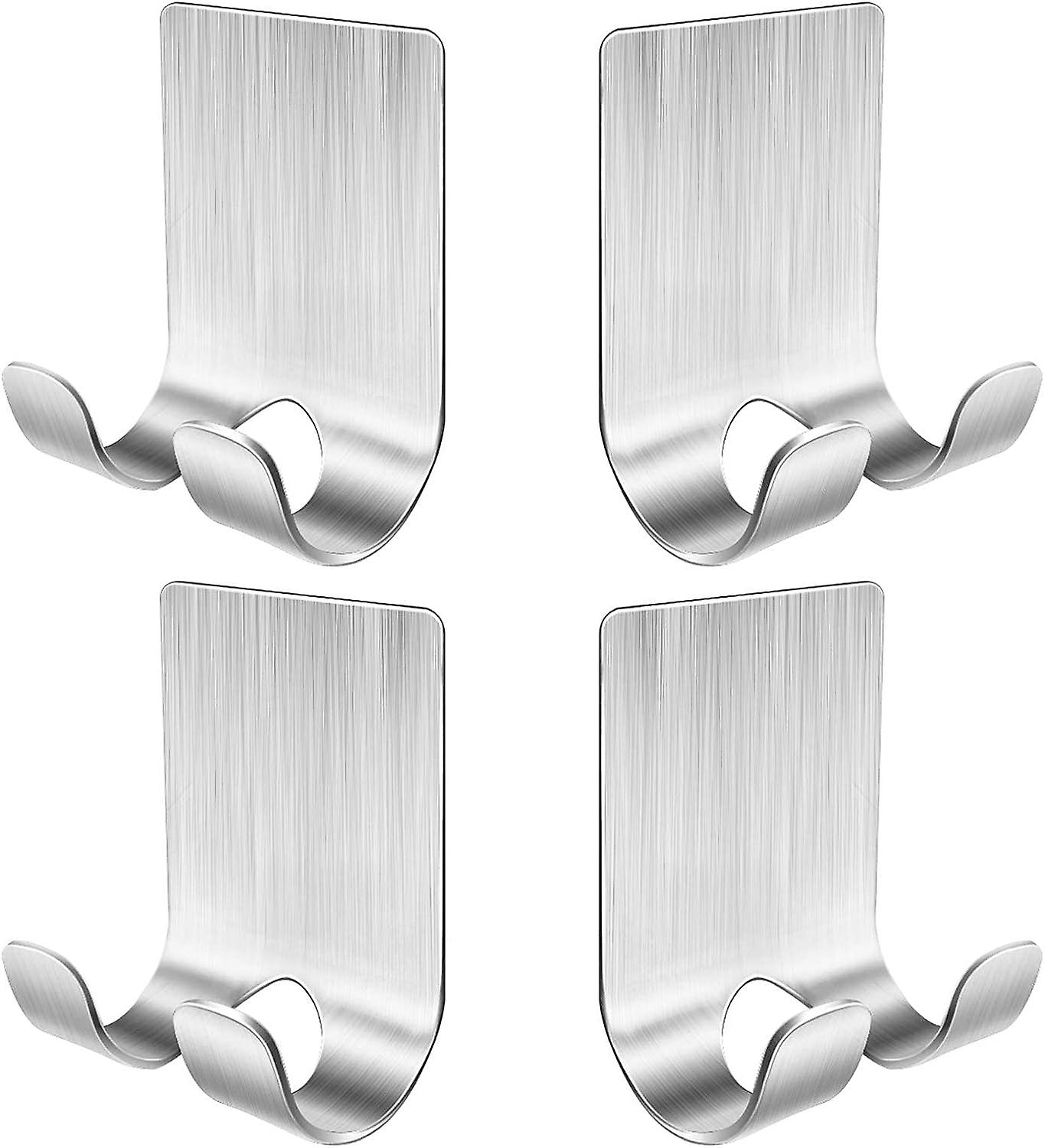 4 Pcs Black Wall Mounted Coat Hooks