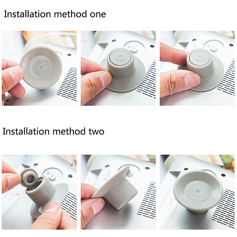 Cooling Feet for Laptops, 2 Large & 2 Small Suction Pads, Gray