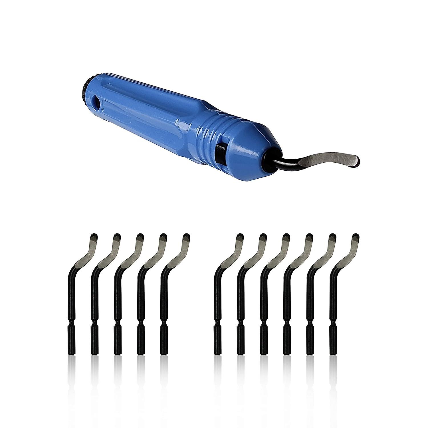 Deburring Tool Kit With Anti-slip Handle And 10 Deburring Blades