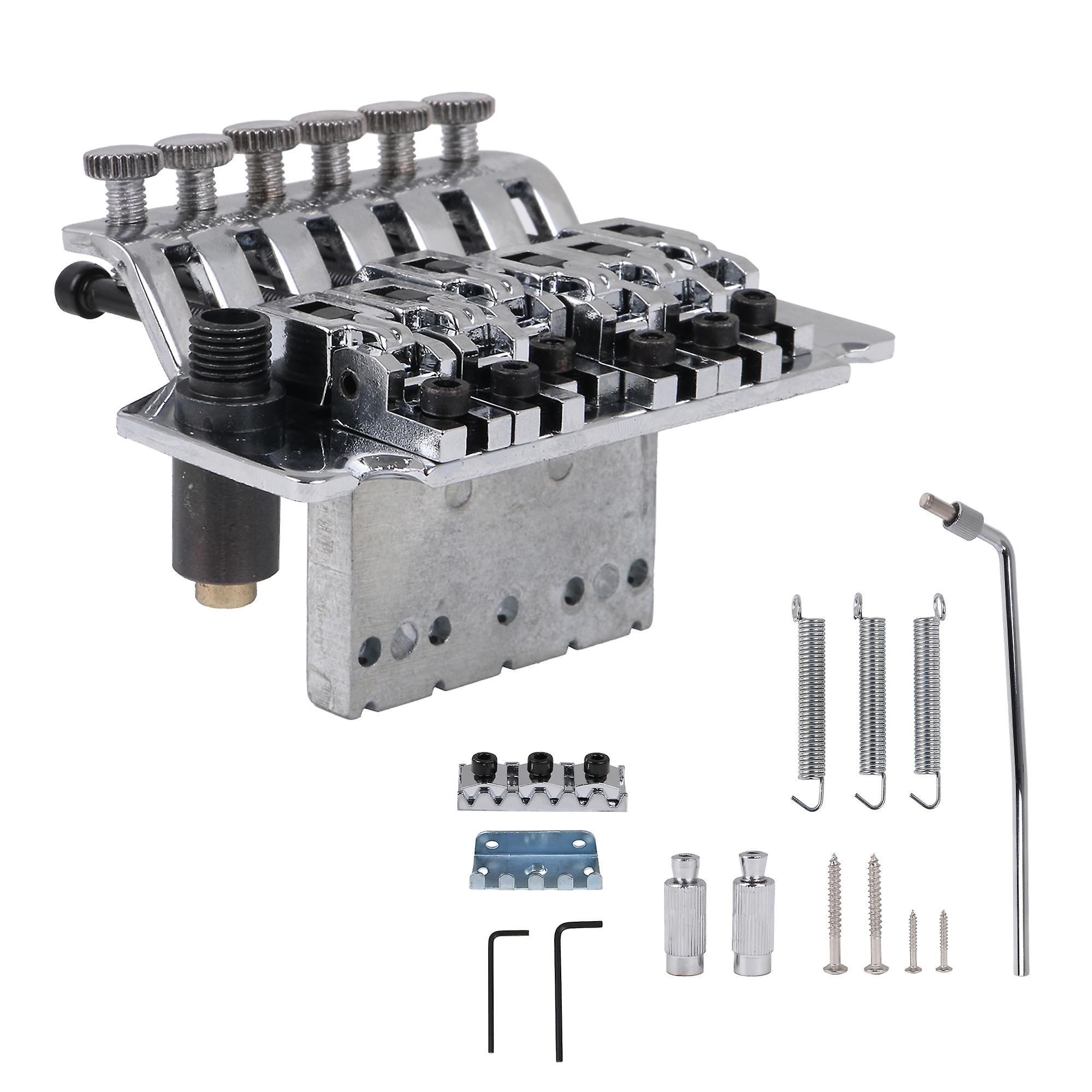 6 STRING Electric Guitar Tremolo Bridge Double Lock System Chrome