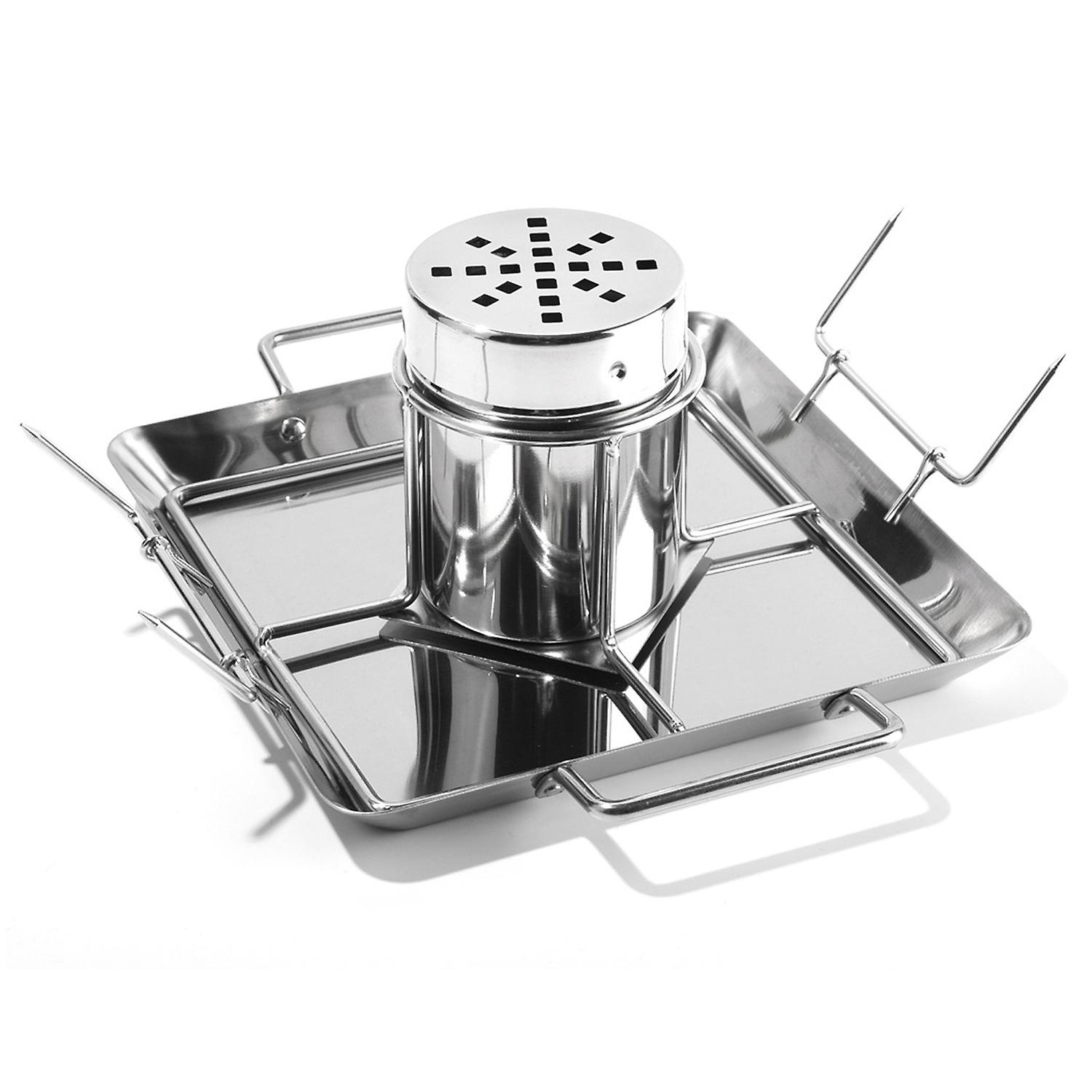 ZHOUBA Chicken Roaster Holder Food Grade Stainless Steel Beer Can Chicken Holder BBQ Grilling Tool