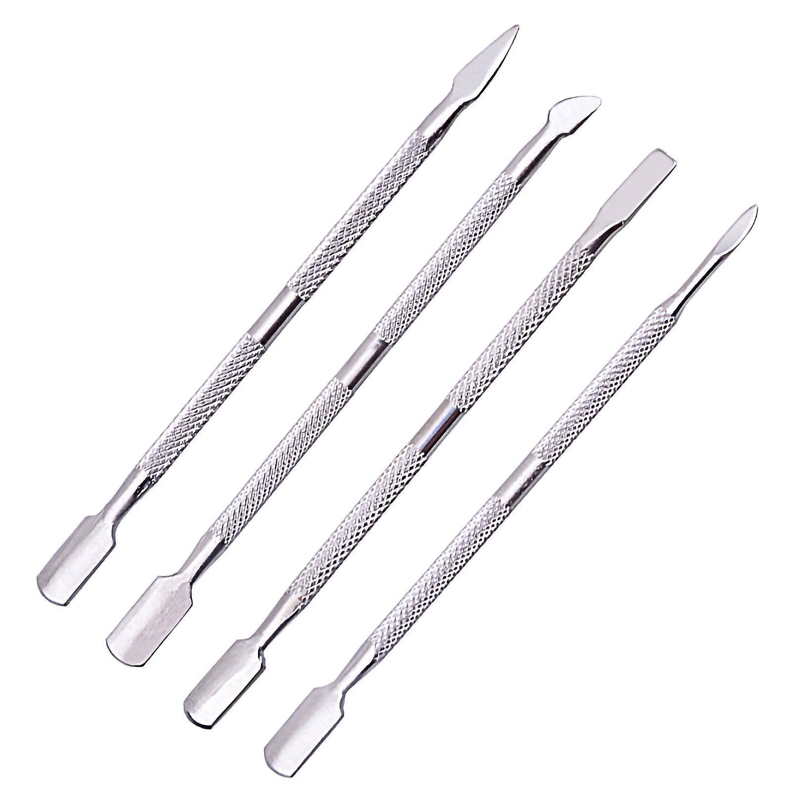 Cuticle Pusher, Stainless Steel, Textured Appearance, Compact