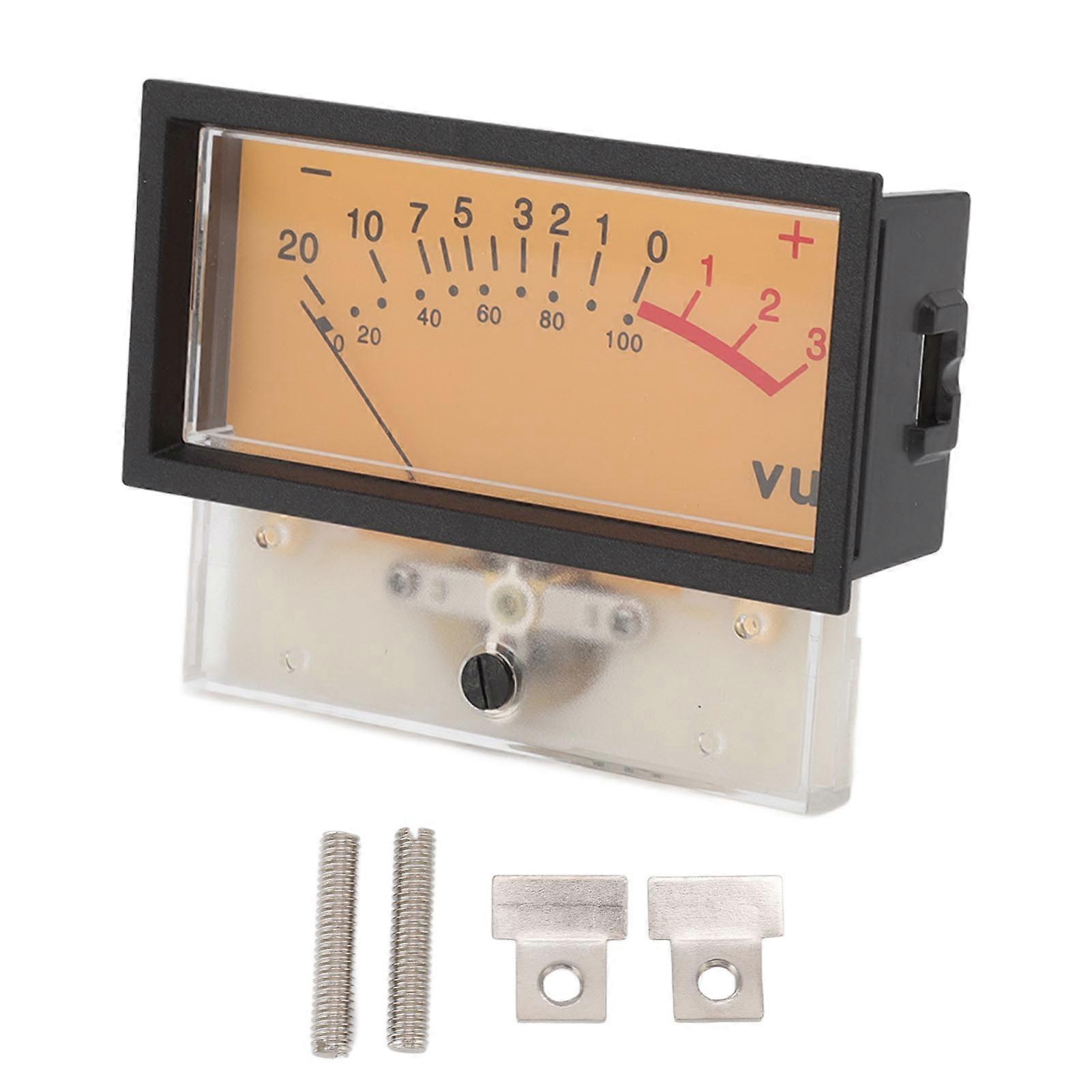 12V High Accuracy VU Meter with Backlight 500UA 650Ω, DB Audio Level Header Power Amplifier Level Meter for Precise Audio Measurement