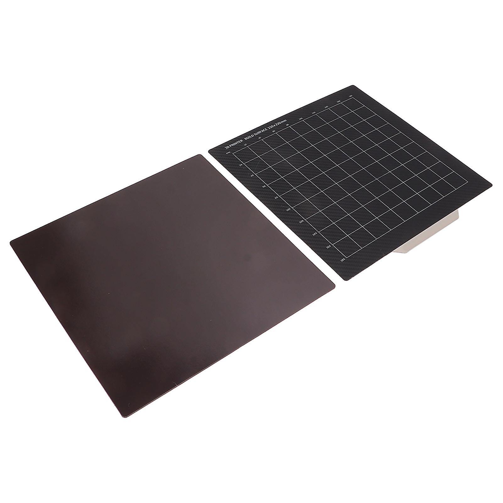 PEI Sheet Double Sided Flexible Steel Plate Build Platform Print Bed for 3D Printer 220x220mm / 8.66x8.66in