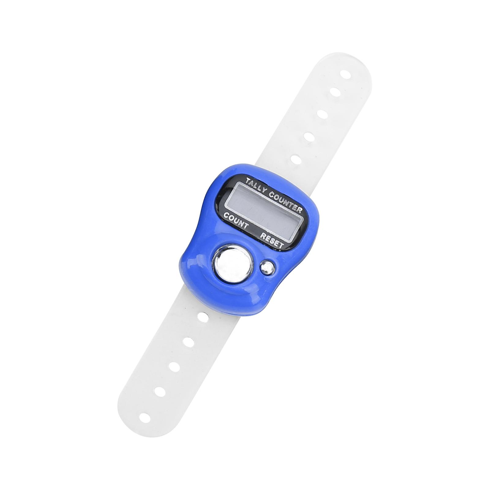 Electric Finger Tally with Resettable 5 Digit LCD Hand Tally Counter for Praying and WalkingDark Blue