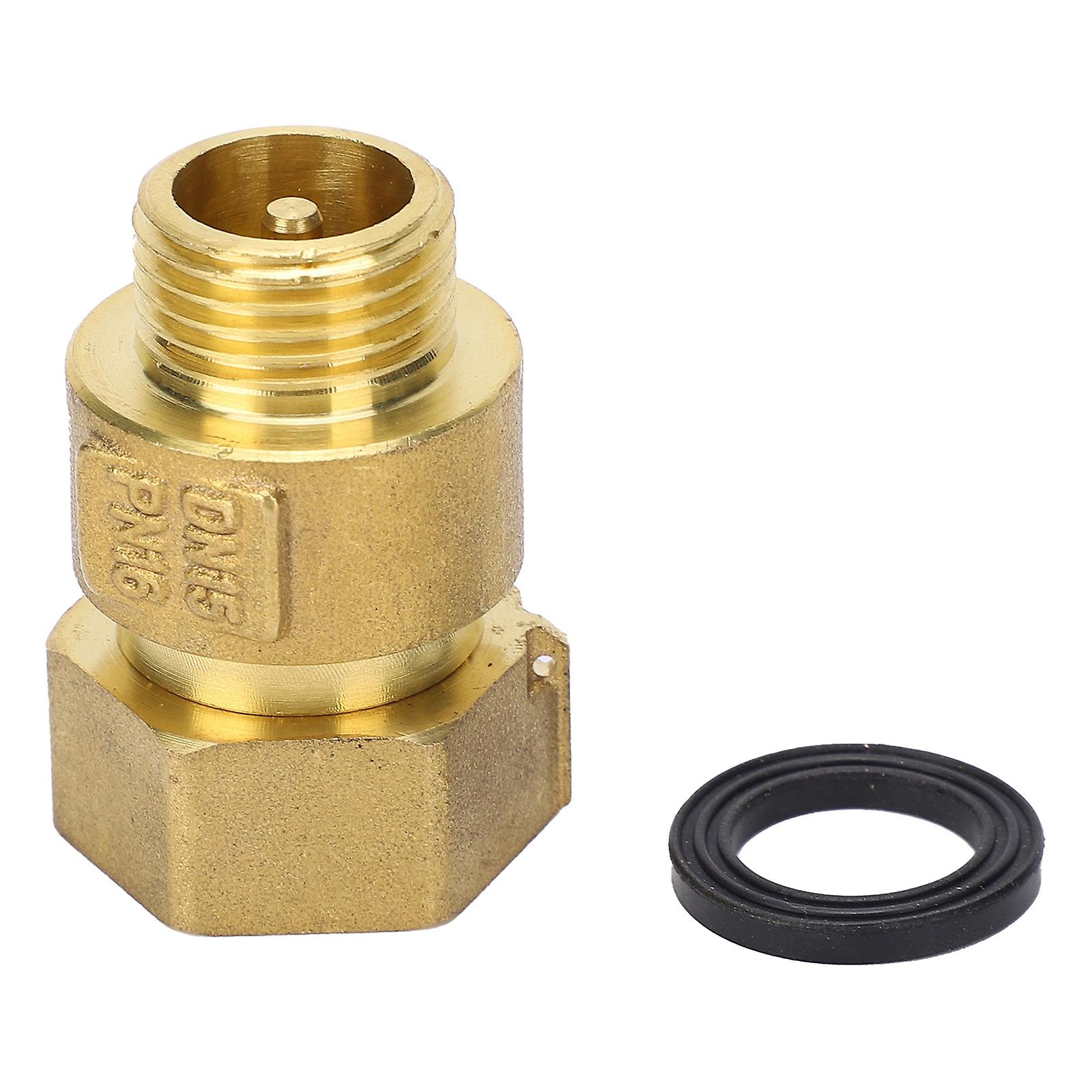 Check Valve Brass 1‑Way Backflow Prevention Threaded Tool Low Speed Water Meter DN15x20