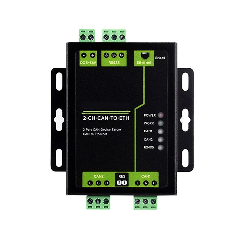 Adaptateur industriel 2 canaux CAN vers Ethernet, 2 canaux CAN + RS485 + port Ethernet