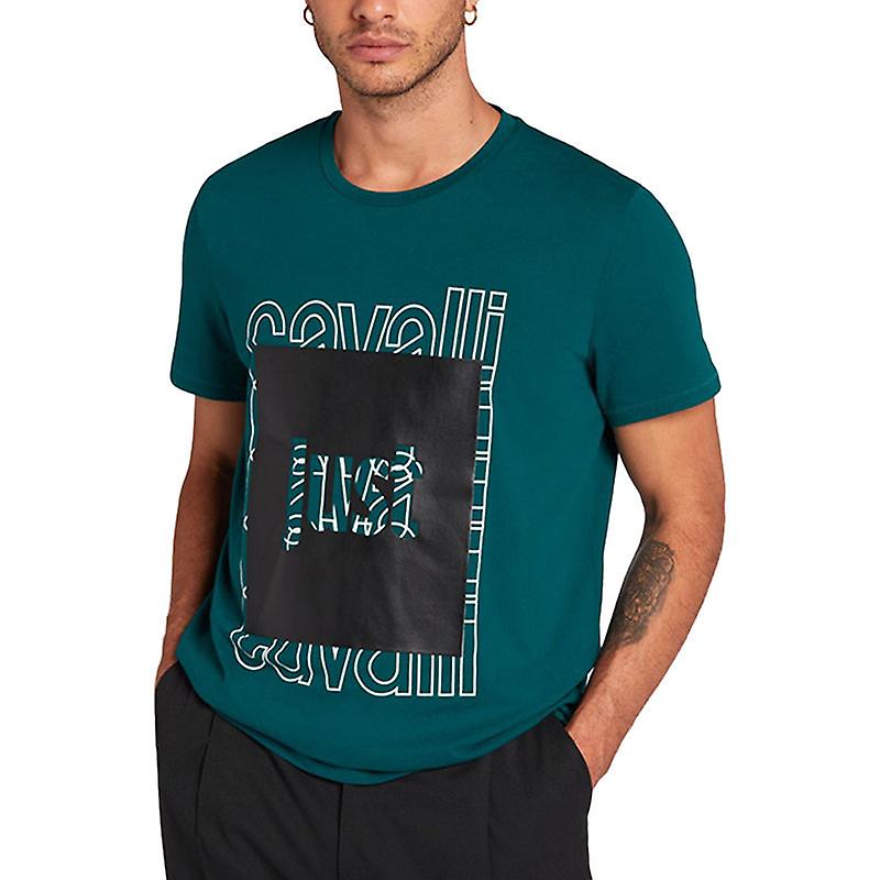 Just Cavalli Mens Shirts Crew Neck Regular Soft Cotton Pri