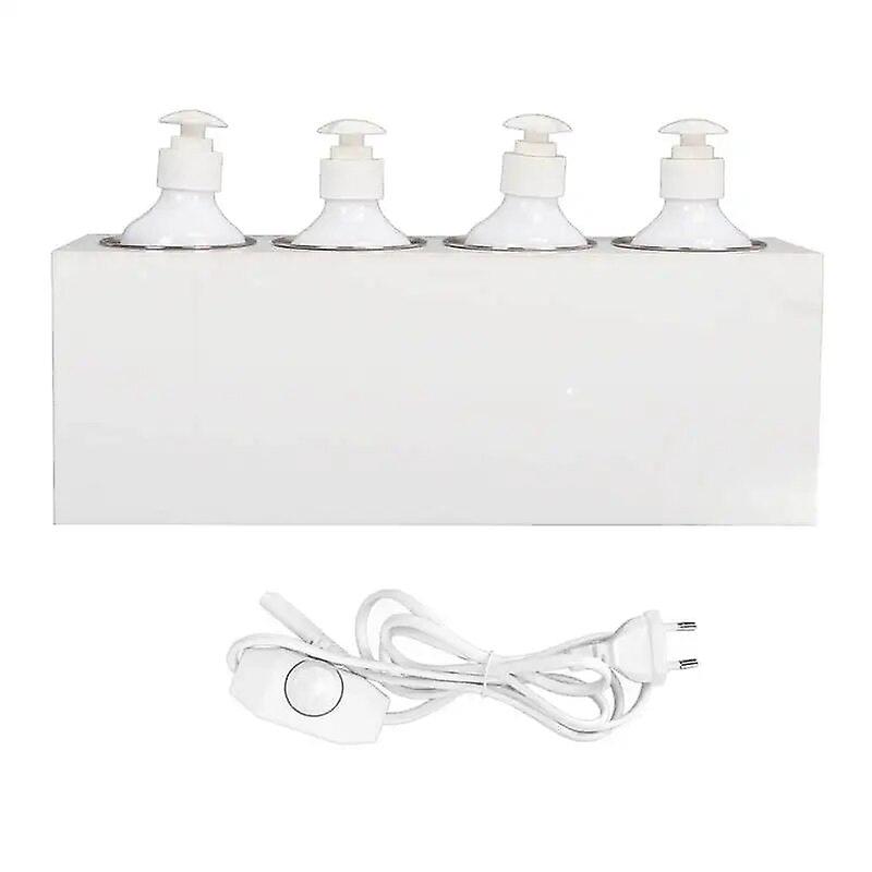 4 Bottles Adjustable Temperature Fast Heating Massage Oil Lotion Cream Single Bottle Heater Beauty Ease Clean