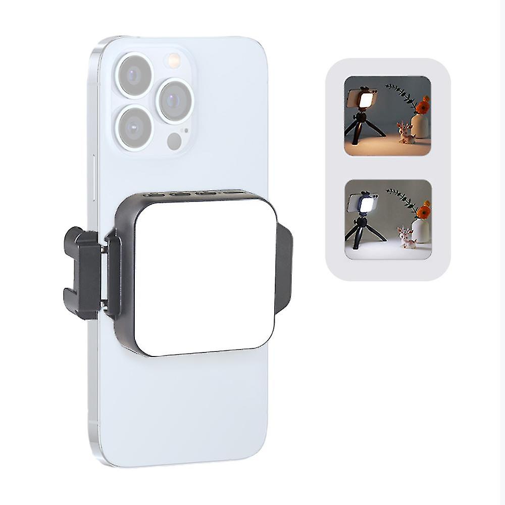 Bi-Color LED Light Portable Vlog Light with Back Clip 66 LED Beads CRI95 2500K-8500K Color Temperatu