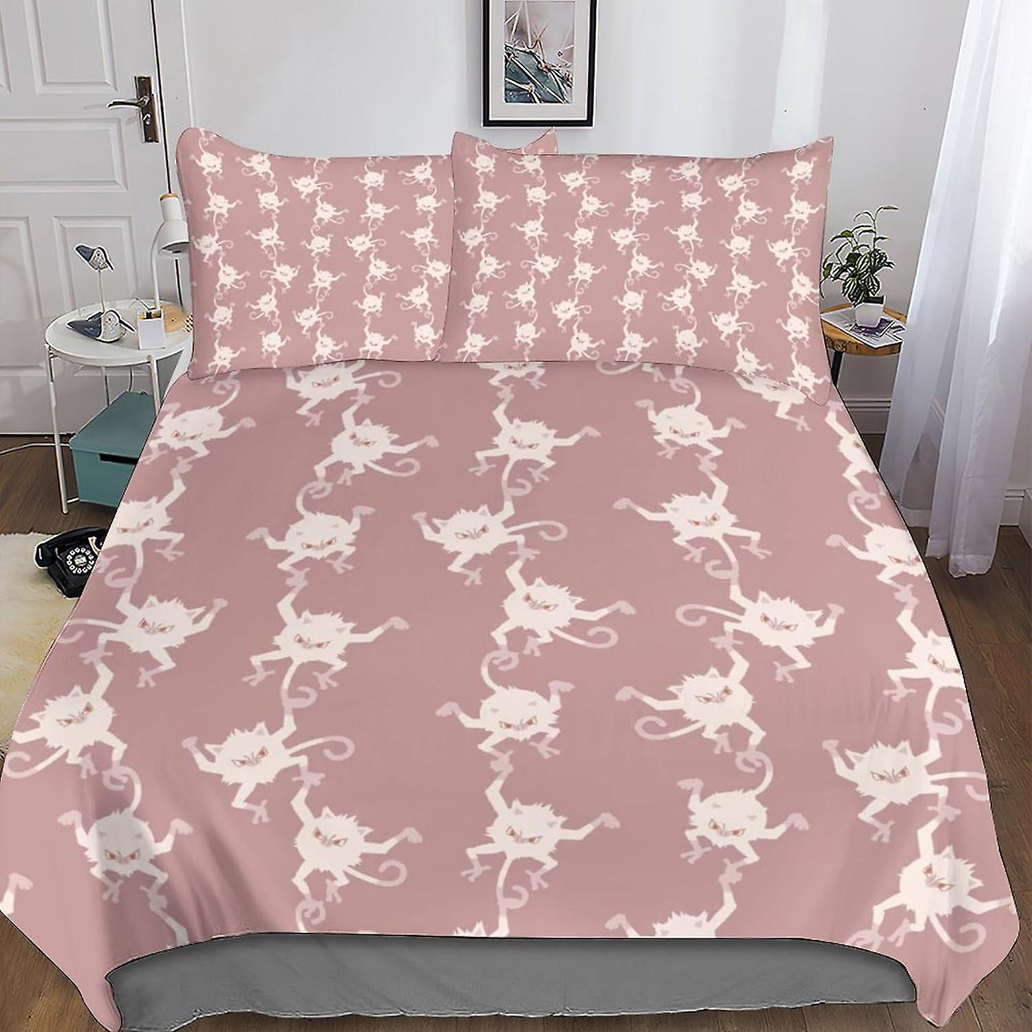 אנטמה פסים משובציםסט כיסוי שמיכת פוך הדפסת תלת מימד הדפסת פרחים כיסוי שמיכת מיקרופייבר סט מצעים מיקרופייבר כיסוי שמיכה היפואלרגני רך במיוחד \u200bwith Z