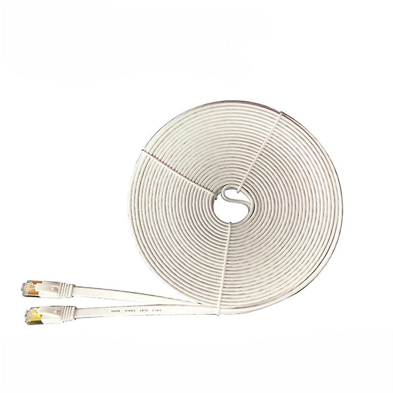 White CAT7 Internet Flat Cable RJ45 Network Patch Cable Ethernet For Xbox PS4 PC LAN LOT