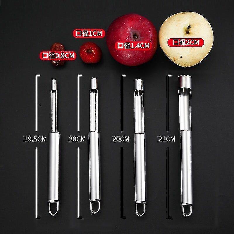Stainless Steel Corers 4-piece Set (diameter 0.8-2cm) Stainless Steel Hawthorn Red Jujube Corer Hous