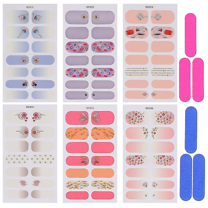 6sheets Pvc Fingernail Decals