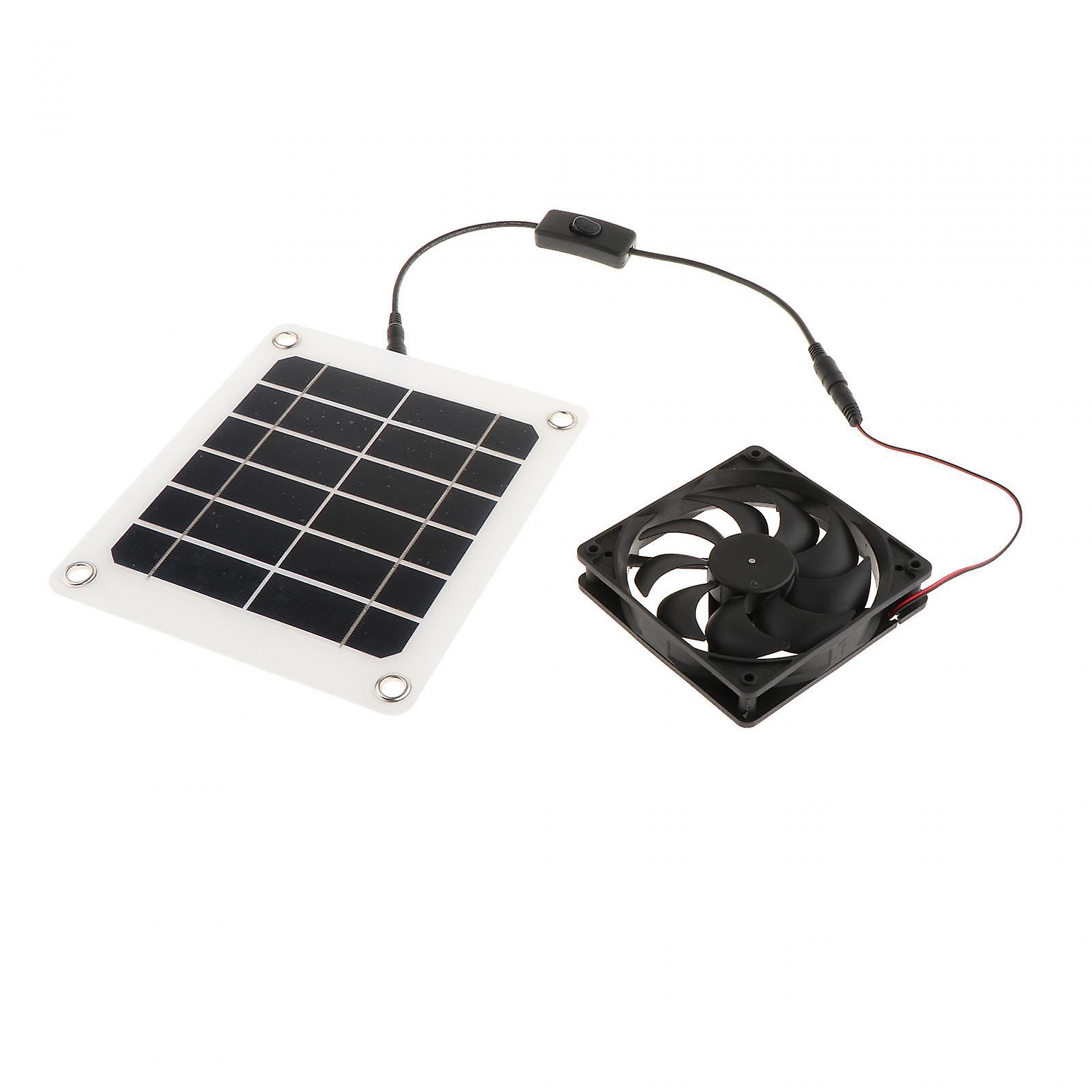 Solar Panel Fan Weatherproof Vent Fan Solar Powered Fan for RV Outside Yacht 1 Fan