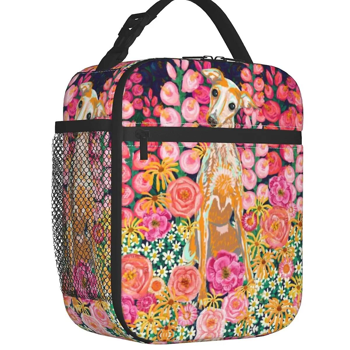 Kawaii Greyhound Dog Isolerade Matsäckar För Kvinnor Whippet Bärbar Termisk Kylare Matlåda Arbete Skolresor