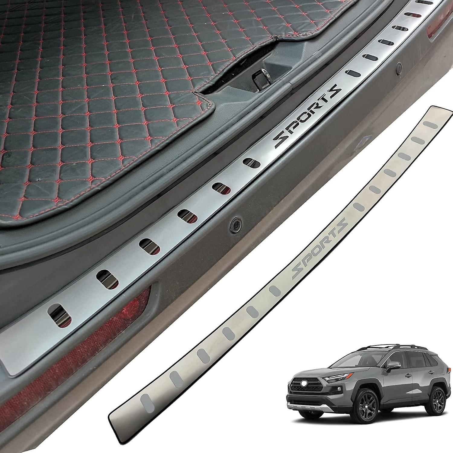 Rear Bumper Protector Guards For Toyota RAV4 2019-2024 Accessories Trunk Door Sill Trim Plates 2025