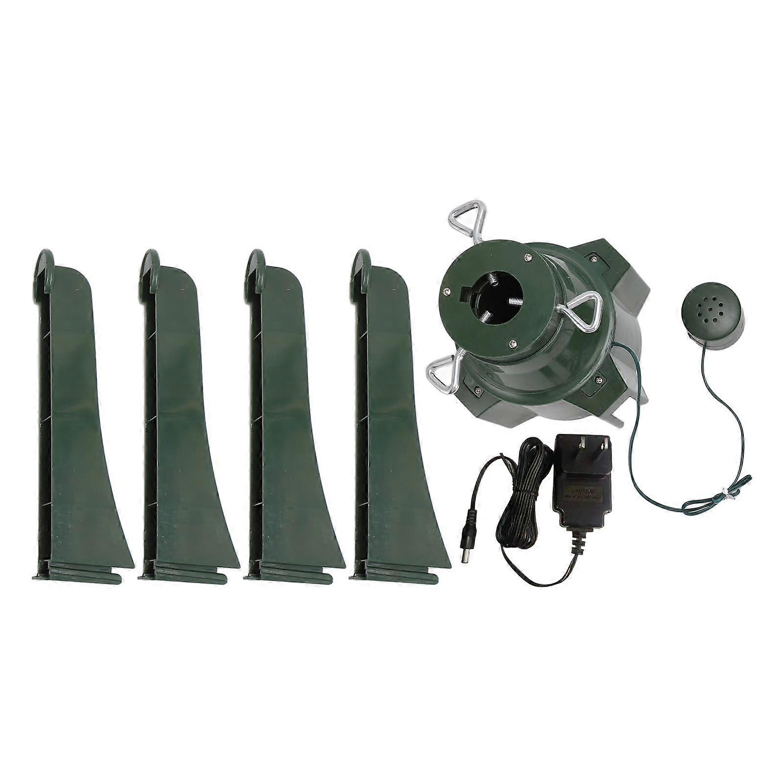 360 Degree Rotating Christmas Tree Stand 1.25in Diameter Center Pole Built in Music Box Adjustable Christmas Tree Spinner Stand with Built Electrical 