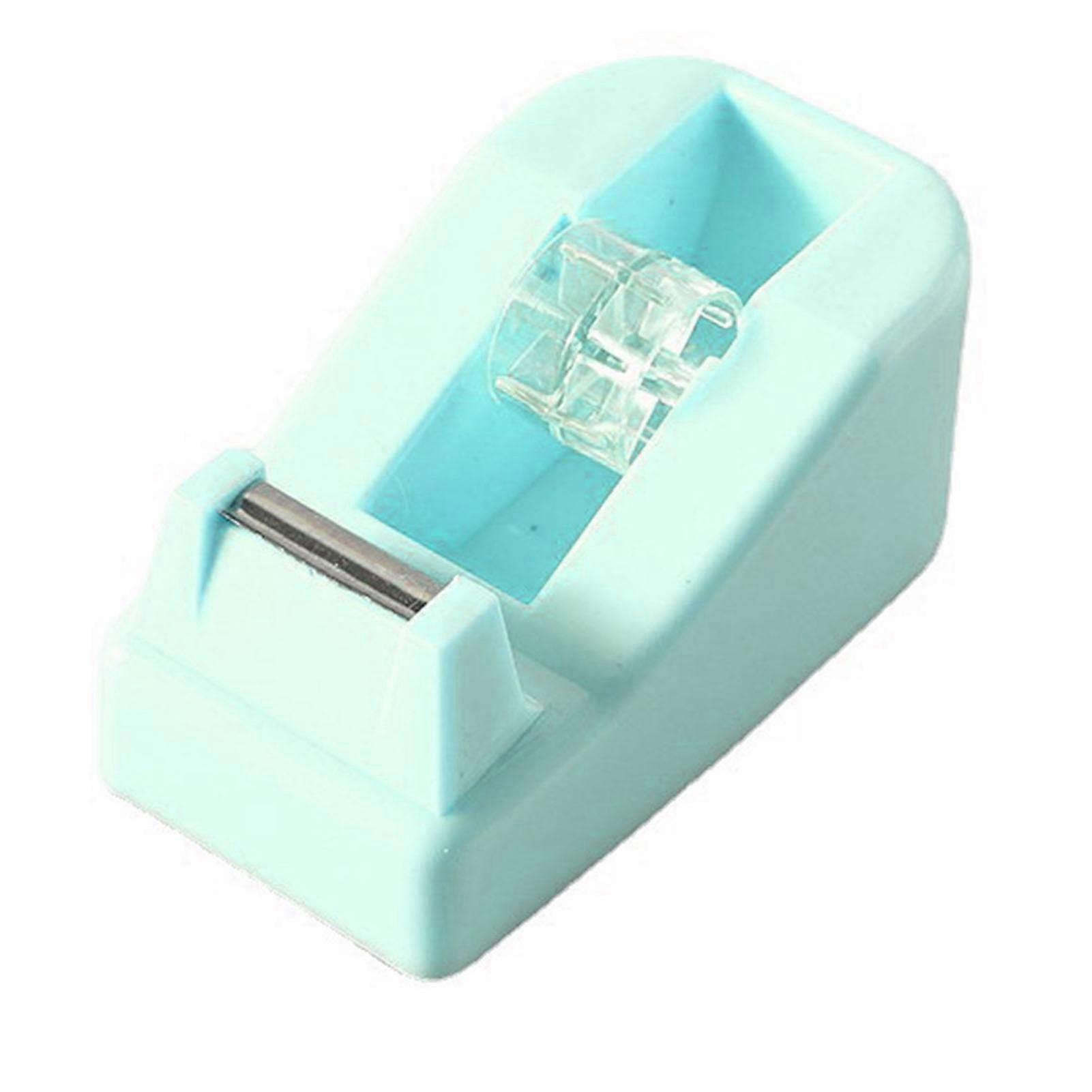 Gift Wrapping Made Easy: Green Desktop Tape Dispenser - Sturdy Plastic Cutter for Office