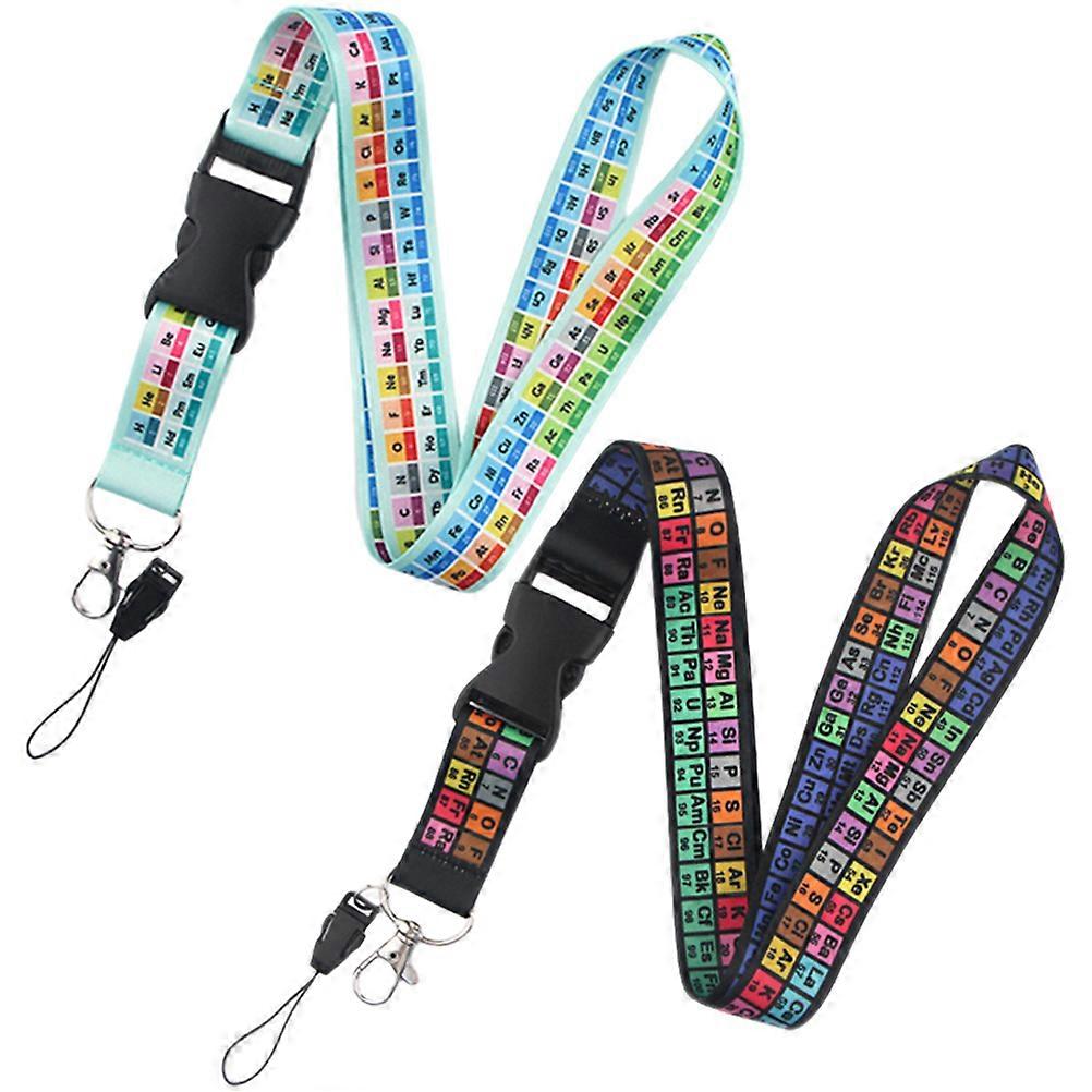 2Pcs Anti-lost Card Lanyards Multi-function Phone Straps Decorative Phone Lanyards