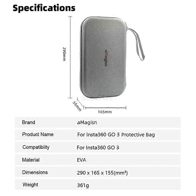New Carry Bag With Strap For Go 3 Storage Handbag Protective Action Camera Accessories Insta360