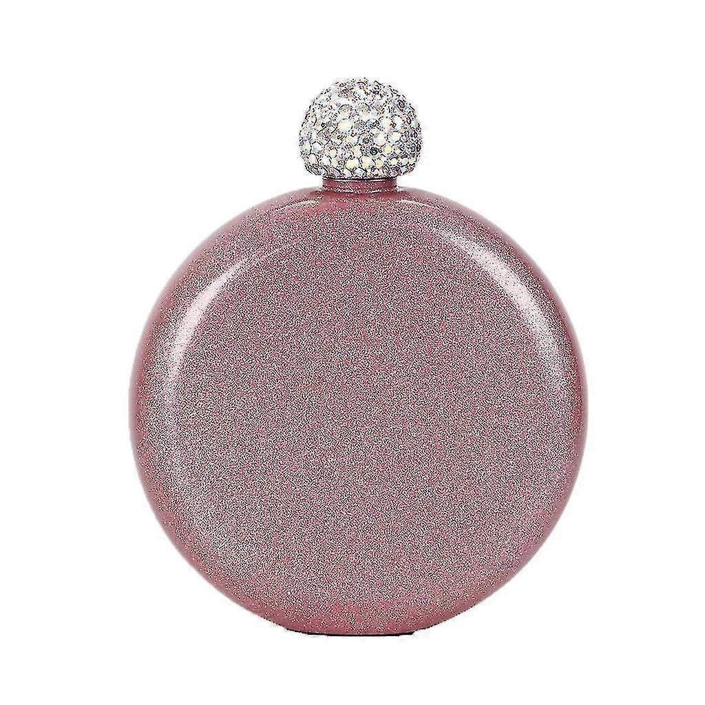 Flacon portable en acier inoxydable de 140 ml avec couvercle en cristal créatif