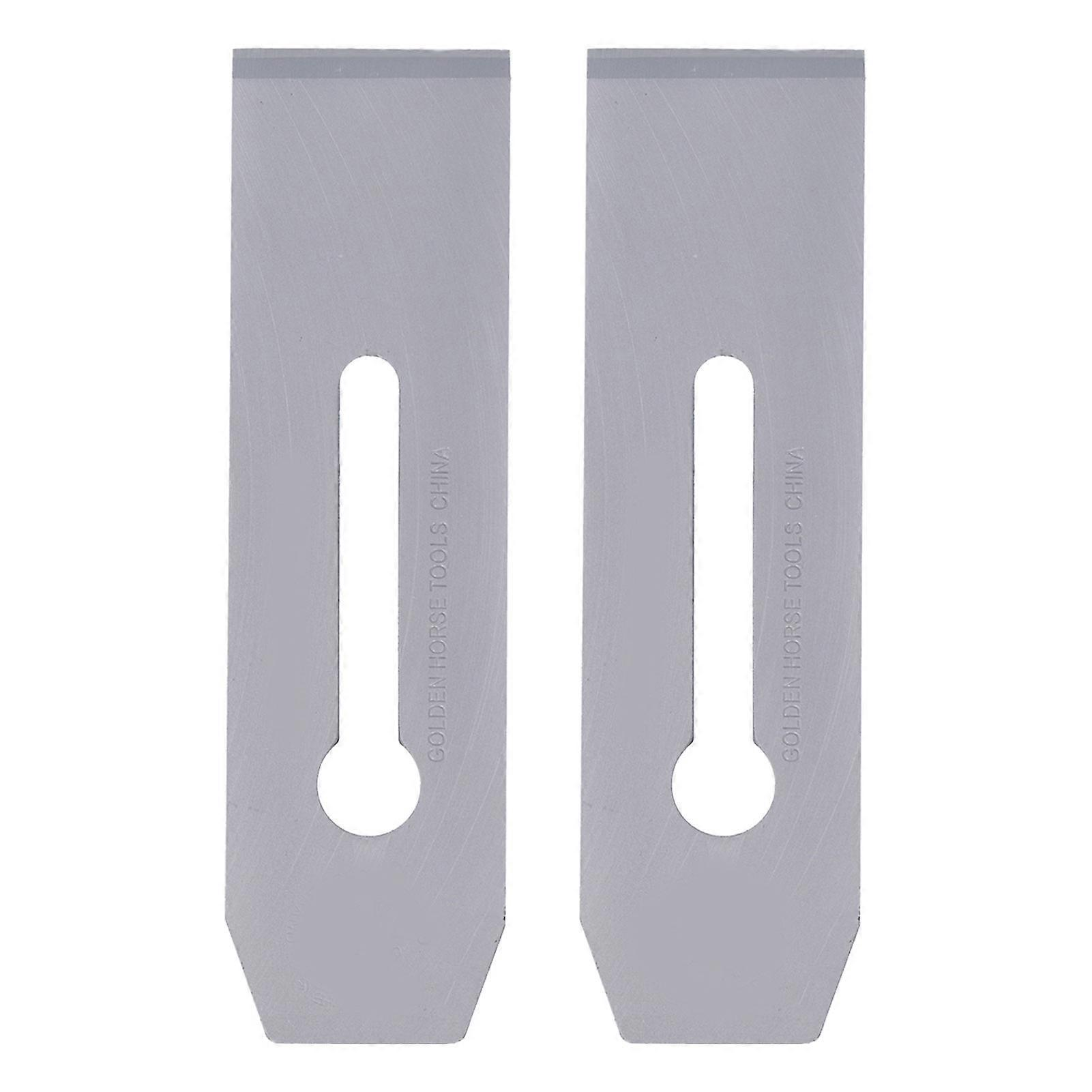 2stk høvler blader stål 51mm bærbar kniv erstatning tilbehør for trebearbeiding håndarbeid