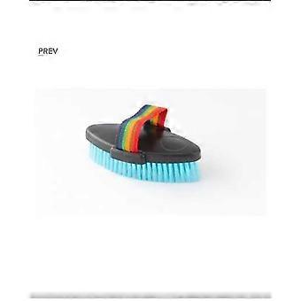 Horse Body Brush With Rainbow Straps
