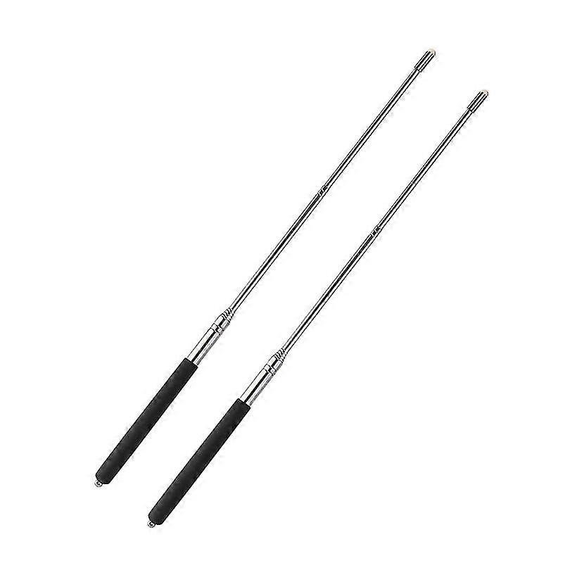 2pcs Hand Pointer Extendable Telescopic Retractable Pointer Handheld Presenter Classroom Whiteboard Pointer (Black)