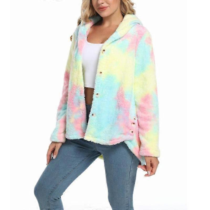 Ladies Hoodie Overcoats Hooded Coat Fuzzy Fleece Casual Winter Warm Jacket Sherpa Coats
