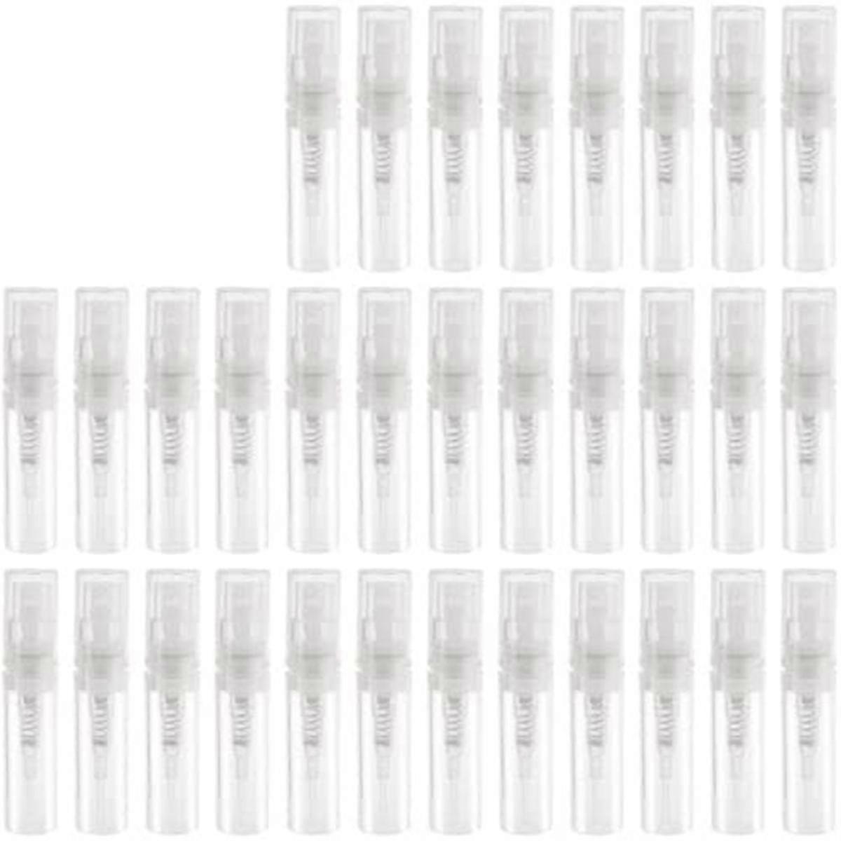 80Pc 3ML Transparent Plastic Bottle Small Cosmetic Packing Atomizer Perfume Bottles Atomizing Liquid Contain