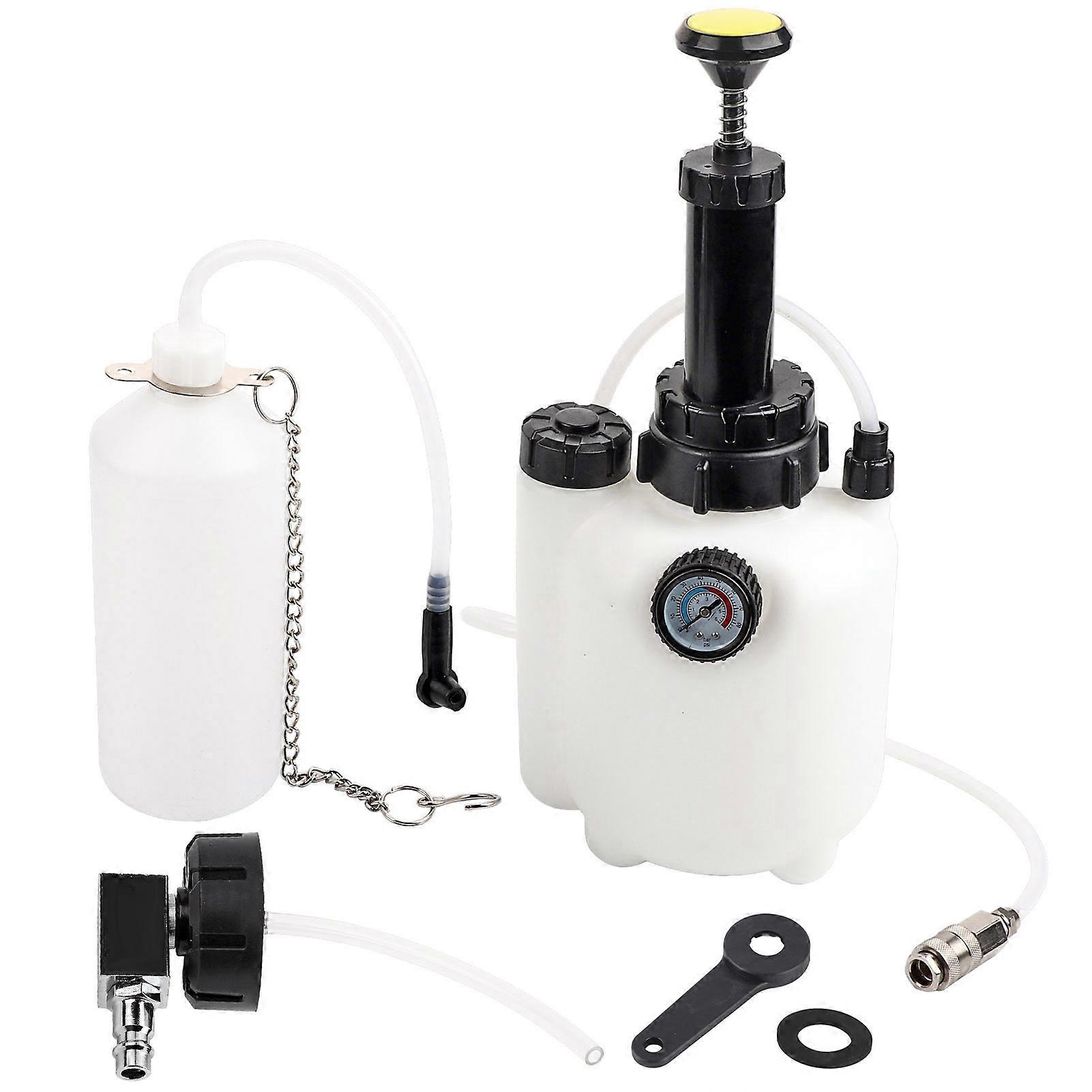 3L Capacity Manual Brake Clutch Fluid Bleeder Bleeding Tool with Universal Adapter